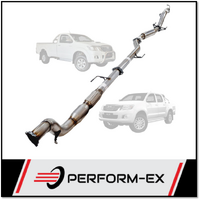 PERFORM-EX 3" STAINLESS STEEL TURBO BACK EXHAUST SYSTEM WITH CAT/HOTDOG FITS TOYOTA HILUX KUN26R 3.0L 4CYL 2005-2015