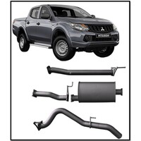 REDBACK 4X4 3" 409 STAINLESS STEEL DPF BACK MUFFLER EXHAUST SYSTEM FITS MITSUBISHI TRITON MQ MR 3/15-ON