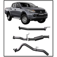 REDBACK 4X4 3" 409 STAINLESS STEEL DPF BACK RESONATOR EXHAUST SYSTEM FITS MITSUBISHI TRITON MQ MR 3/15-ON