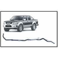 REDBACK 4X4 3" 409 STAINLESS STEEL TURBO BACK PIPE ONLY EXHAUST SYSTEM FITS NISSAN NAVARA D22 2.5L YD25 2007-2015