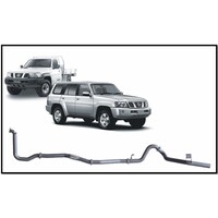 REDBACK 4X4 3" 409 STAINLESS STEEL TURBO BACK CAT/PIPE ONLY EXHAUST SYSTEM FITS NISSAN PATROL Y61 GU 3.0L ZD30 2000-2016