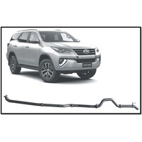 REDBACK 4X4 3" 409 STAINLESS STEEL DPF BACK PIPE ONLY EXHAUST SYSTEM FITS TOYOTA FORTUNER GUN156R 2015-ON