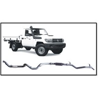 REDBACK 4X4 3" 409 STAINLESS STEEL TURBO BACK CAT/RESONATOR EXHAUST SYSTEM FITS TOYOTA LANDCRUISER VDJ79R 07-16 SINGLE CAB