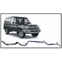 REDBACK 4X4 3" 409 STAINLESS STEEL TURBO BACK CAT/PIPE ONLY EXHAUST SYSTEM FITS TOYOTA LANDCRUISER VDJ78R 07-16 TROOPCARRIER