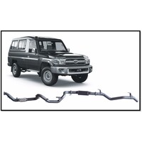 REDBACK 4X4 3" 409 STAINLESS STEEL TURBO BACK NO CAT/RESONATOR EXHAUST SYSTEM FITS TOYOTA LANDCRUISER VDJ78R 07-16 TROOPCARRIER