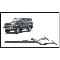 REDBACK 4X4 3" STAINLESS STEEL DUAL DPF BACK RESONATOR EXHAUST FITS TOYOTA LANDCRUISER VDJ76R 2016-ON