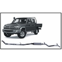 REDBACK 4X4 3" 409 STAINLESS STEEL TURBO BACK CAT/MUFFLER EXHAUST SYSTEM FITS TOYOTA LANDCRUISER VDJ79R 12-16 DUAL CAB