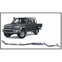 REDBACK 4X4 3" 409 STAINLESS STEEL TURBO BACK NO CAT/MUFFLER EXHAUST SYSTEM FITS TOYOTA LANDCRUISER VDJ79R 12-16 DUAL CAB