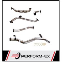 PERFORM-EX 3" STAINLESS STEEL CAT/PIPE ONLY TURBO BACK EXHAUST SYSTEM FITS TOYOTA LANDCRUISER VDJ79R SINGLE CAB 2007-2016