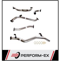 PERFORM-EX 3" STAINLESS STEEL NO CAT/PIPE ONLY TURBO BACK EXHAUST SYSTEM FITS TOYOTA LANDCRUISER VDJ79R SINGLE CAB 2007-2016