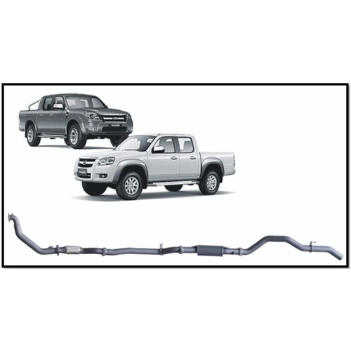 REDBACK 4X4 3" 409 STAINLESS STEEL TURBO BACK NO CAT/RESONATOR EXHAUST SYSTEM FITS MAZDA BT-50 UN 3.0L 11/06-8/11