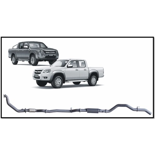 REDBACK 4X4 3" 409 STAINLESS STEEL TURBO BACK NO CAT/RESONATOR EXHAUST SYSTEM FITS FORD RANGER PJ PK 3.0L 12/06-8/11