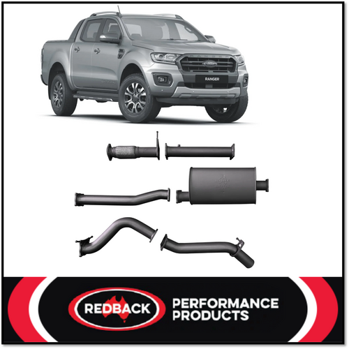 REDBACK 4X4 3" 409 STAINLESS STEEL DPF BACK MUFFLER EXHAUST SYSTEM FITS FORD RANGER PXIII 2.0L YN2S 7/18-ON