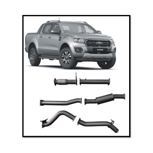 REDBACK 4X4 3" 409 STAINLESS STEEL DPF BACK RESONATOR EXHAUST SYSTEM FITS FORD RANGER PXIII 2.0L YN2S 7/18-ON