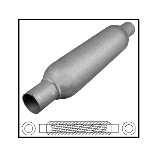 REDBACK LOUVERED HOTDOG 2 1/2" 63MM IN/OUT X 9" LONG (HD9250)