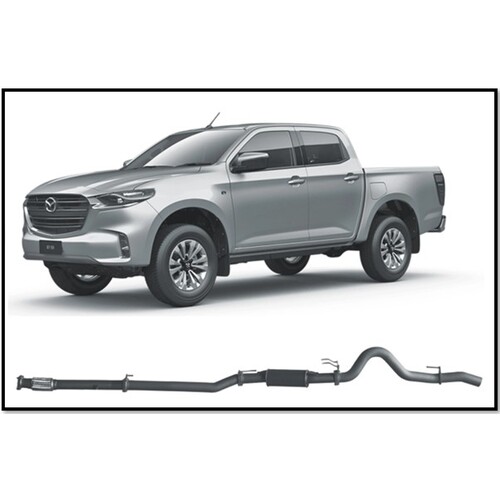 REDBACK 4X4 3" 409 STAINLESS STEEL DPF BACK RESONATOR EXHAUST SYSTEM FITS MAZDA BT-50 RG 3.0L 7/20-ON