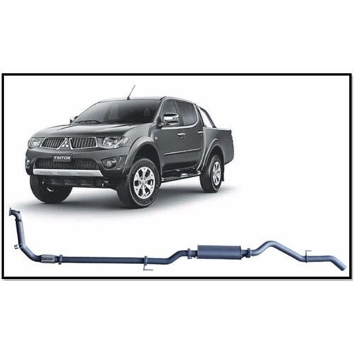 REDBACK 4X4 3" 409 STAINLESS STEEL TURBO BACK CAT/MUFFLER EXHAUST SYSTEM FITS MITSUBISHI TRITON MN 8/09-2/15