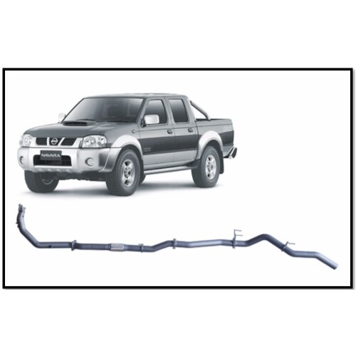 REDBACK 4X4 3" 409 STAINLESS STEEL TURBO BACK CAT/PIPE ONLY EXHAUST SYSTEM FITS NISSAN NAVARA D22 2.5L YD25 2007-2015