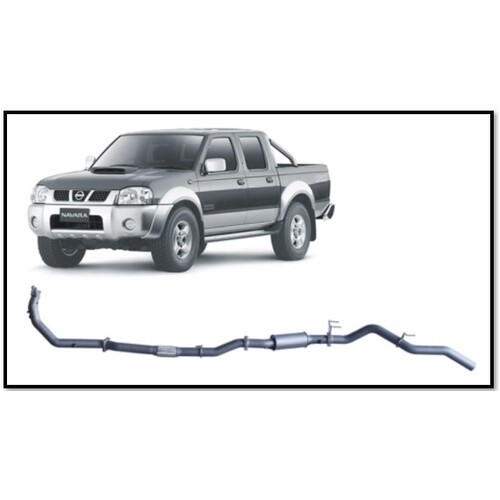 REDBACK 4X4 3" 409 STAINLESS STEEL TURBO BACK NO CAT/RESONATOR EXHAUST SYSTEM FITS NISSAN NAVARA D22 2.5L YD25 2007-2015
