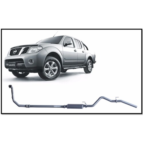 REDBACK 4X4 3" 409 STAINLESS STEEL TURBO BACK NO CAT/MUFFLER EXHAUST SYSTEM FITS NISSAN NAVARA D40 3.0L V9X V6 2011-2014