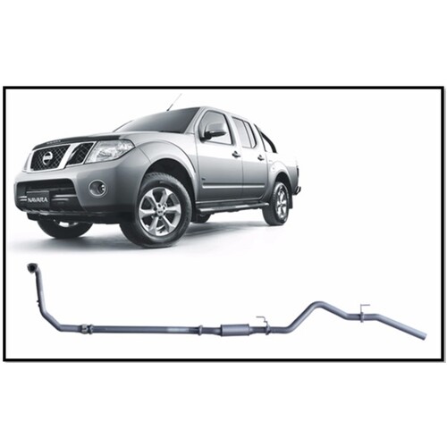 REDBACK 4X4 3" 409 STAINLESS STEEL TURBO BACK NO CAT/RESONATOR EXHAUST SYSTEM FITS NISSAN NAVARA D40 3.0L V9X V6 2011-2014
