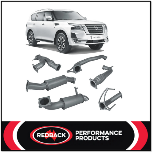 REDBACK 4X4 3" 409 STAINLESS STEEL CAT BACK RESONATOR EXHAUST SYSTEM FITS NISSAN PATROL Y62 5.6L V8 2012-ON
