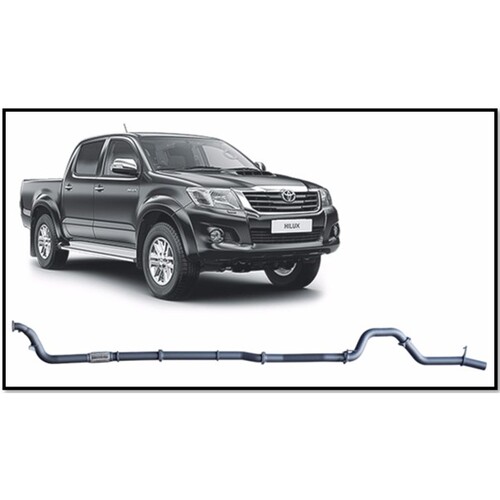 REDBACK 4X4 3" 409 STAINLESS STEEL TURBO BACK CAT/PIPE ONLY EXHAUST SYSTEM FITS TOYOTA HILUX KUN26R 2005-2015
