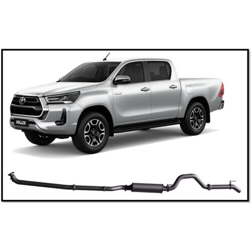 REDBACK 4X4 3" 409 STAINLESS STEEL DPF BACK MUFFLER EXHAUST SYSTEM FITS TOYOTA HILUX GUN126R 2015-ON