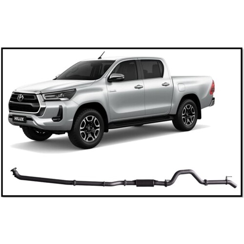 REDBACK 4X4 3" 409 STAINLESS STEEL DPF BACK RESONATOR EXHAUST SYSTEM FITS TOYOTA HILUX GUN126R 2015-ON