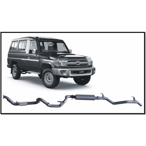 REDBACK 4X4 3" 409 STAINLESS STEEL TURBO BACK CAT/MUFFLER EXHAUST SYSTEM FITS TOYOTA LANDCRUISER VDJ78R 07-16 TROOPCARRIER
