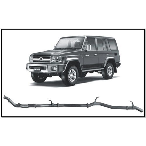 REDBACK 4X4 3" 409 STAINLESS STEEL TURBO BACK CAT/PIPE ONLY EXHAUST SYSTEM FITS TOYOTA LANDCRUISER VDJ76R 07-16 WAGON