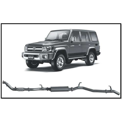 REDBACK 4X4 3" 409 STAINLESS STEEL TURBO BACK NO CAT/MUFFLER EXHAUST SYSTEM FITS TOYOTA LANDCRUISER VDJ76R 07-16 WAGON