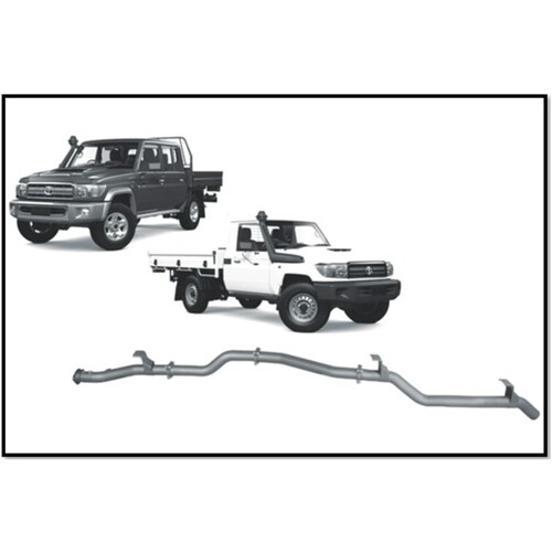 REDBACK 4X4 3" STAINLESS STEEL DPF BACK PIPE ONLY EXHAUST FITS TOYOTA LANDCRUISER VDJ79R 2016-ON