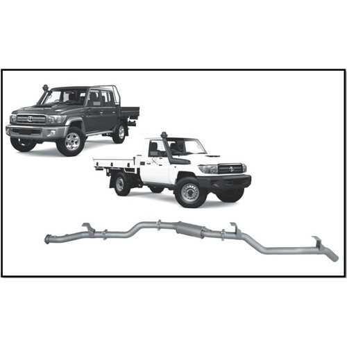 REDBACK 4X4 3" STAINLESS STEEL DPF BACK RESONATOR EXHAUST FITS TOYOTA LANDCRUISER VDJ79R 2016-ON