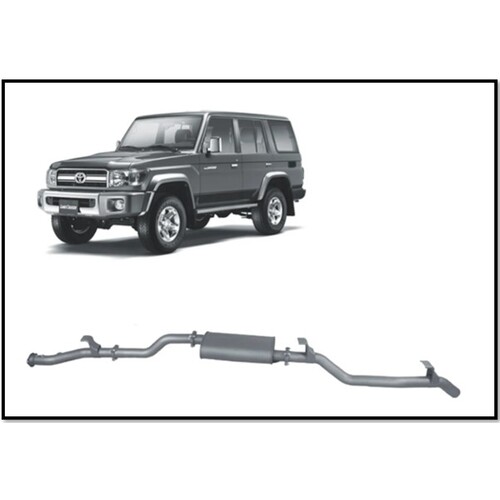 REDBACK 4X4 3" STAINLESS STEEL DPF BACK MUFFLER EXHAUST FITS TOYOTA LANDCRUISER VDJ76R 2016-ON