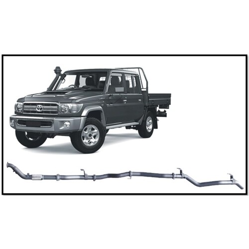 REDBACK 4X4 3" 409 STAINLESS STEEL TURBO BACK CAT/PIPE ONLY EXHAUST SYSTEM FITS TOYOTA LANDCRUISER VDJ79R 12-16 DUAL CAB