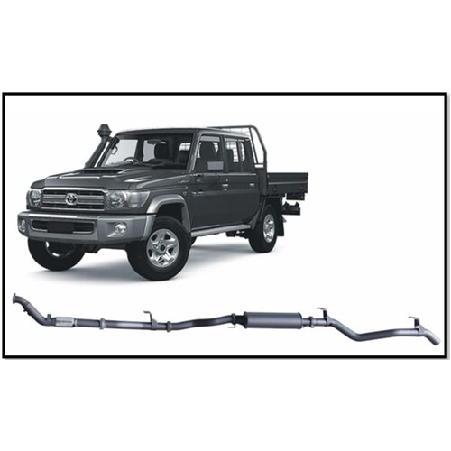 REDBACK 4X4 3" 409 STAINLESS STEEL TURBO BACK NO CAT/MUFFLER EXHAUST SYSTEM FITS TOYOTA LANDCRUISER VDJ79R 12-16 DUAL CAB