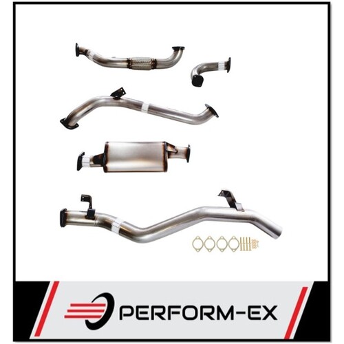 PERFORM-EX 3" STAINLESS STEEL NO CAT/MUFFLER TURBO BACK EXHAUST SYSTEM FITS TOYOTA LANDCRUISER VDJ79R SINGLE CAB 2007-2016