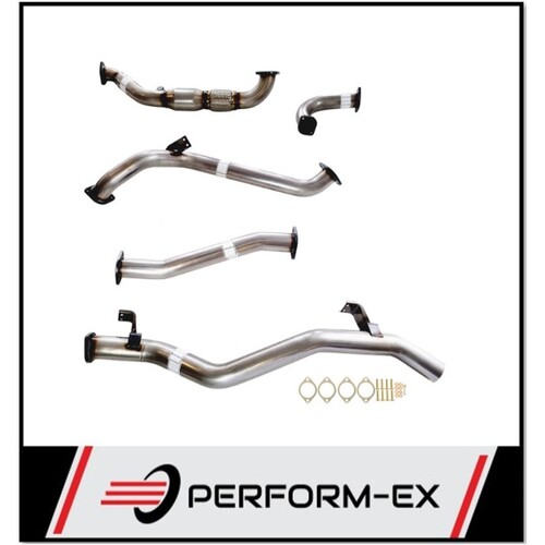 PERFORM-EX 3" STAINLESS STEEL CAT/PIPE ONLY TURBO BACK EXHAUST SYSTEM FITS TOYOTA LANDCRUISER VDJ79R SINGLE CAB 2007-2016