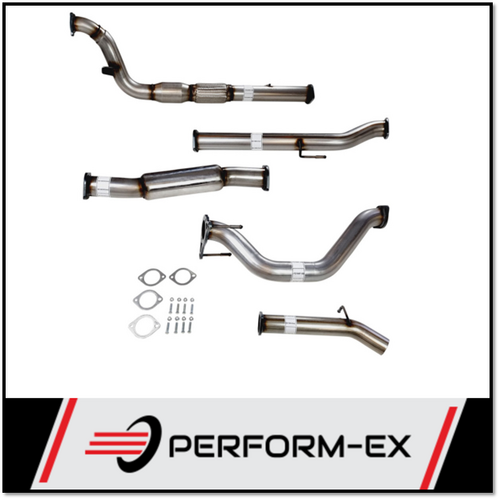 PERFORM-EX 3" STAINLESS STEEL TURBO BACK EXHAUST SYSTEM WITH CAT/HOTDOG FITS TOYOTA HILUX KUN26R 3.0L 4CYL 2005-2015