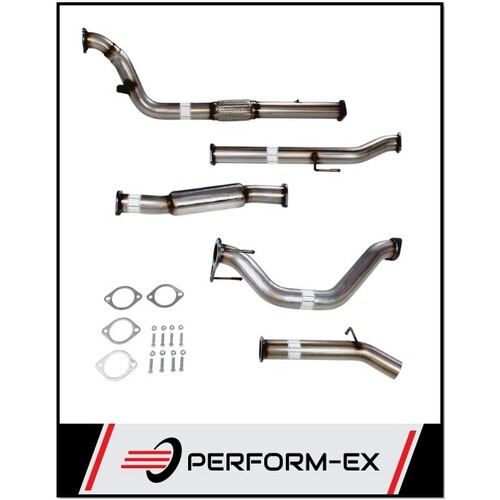 PERFORM-EX 3" STAINLESS STEEL NO CAT/HOTDOG TURBO BACK EXHAUST SYSTEM FITS TOYOTA HILUX KUN26R 3.0L 4CYL 2005-2015