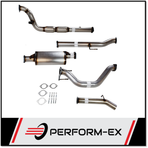 PERFORM-EX 3" STAINLESS STEEL TURBO BACK EXHAUST SYSTEM WITH CAT/MUFFLER FITS TOYOTA HILUX KUN26R 3.0L 4CYL 2005-2015