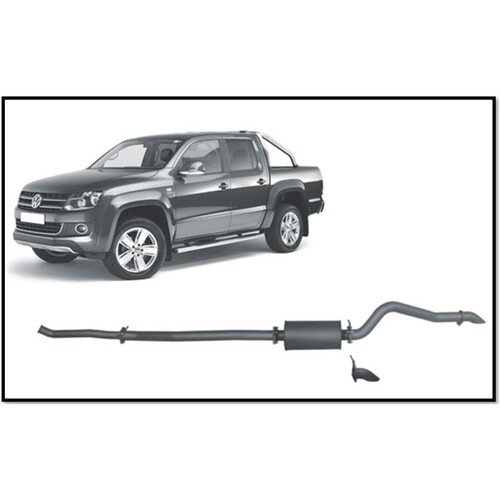 REDBACK 4X4 3" 409 STAINLESS STEEL DPF BACK MUFFLER EXHAUST SYSTEM FITS VOLKSWAGEN AMAROK 2H 2.0L 4CYL BI-TURBO 2012-ON