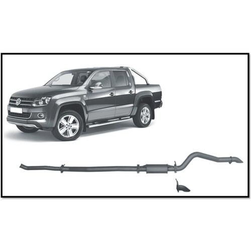 REDBACK 4X4 3" 409 STAINLESS STEEL DPF BACK RESONATOR EXHAUST SYSTEM FITS VOLKSWAGEN AMAROK 2H 2.0L 4CYL BI-TURBO 2012-ON